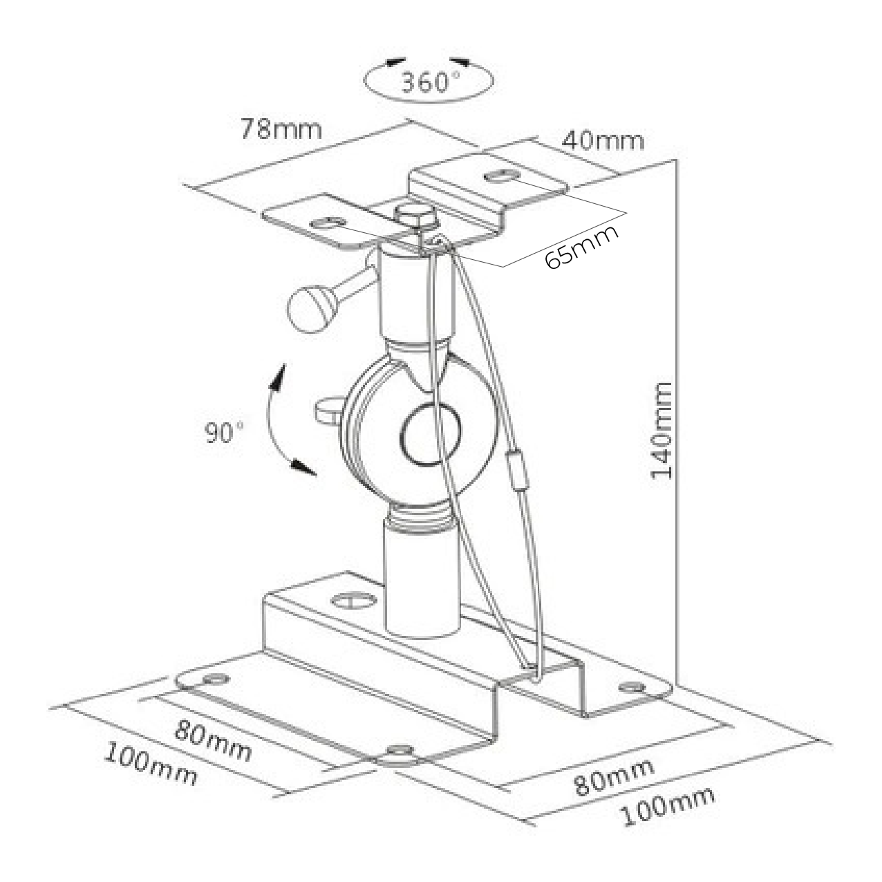 Rack Soporte para Parlante Altavoz - Montaje en Pared y Techo (PAR)