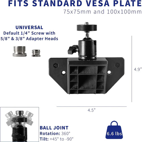 Rack para Cámaras / Tubo Extra Alto 80 cm / soporte con Rosca 3/8 y 5/8