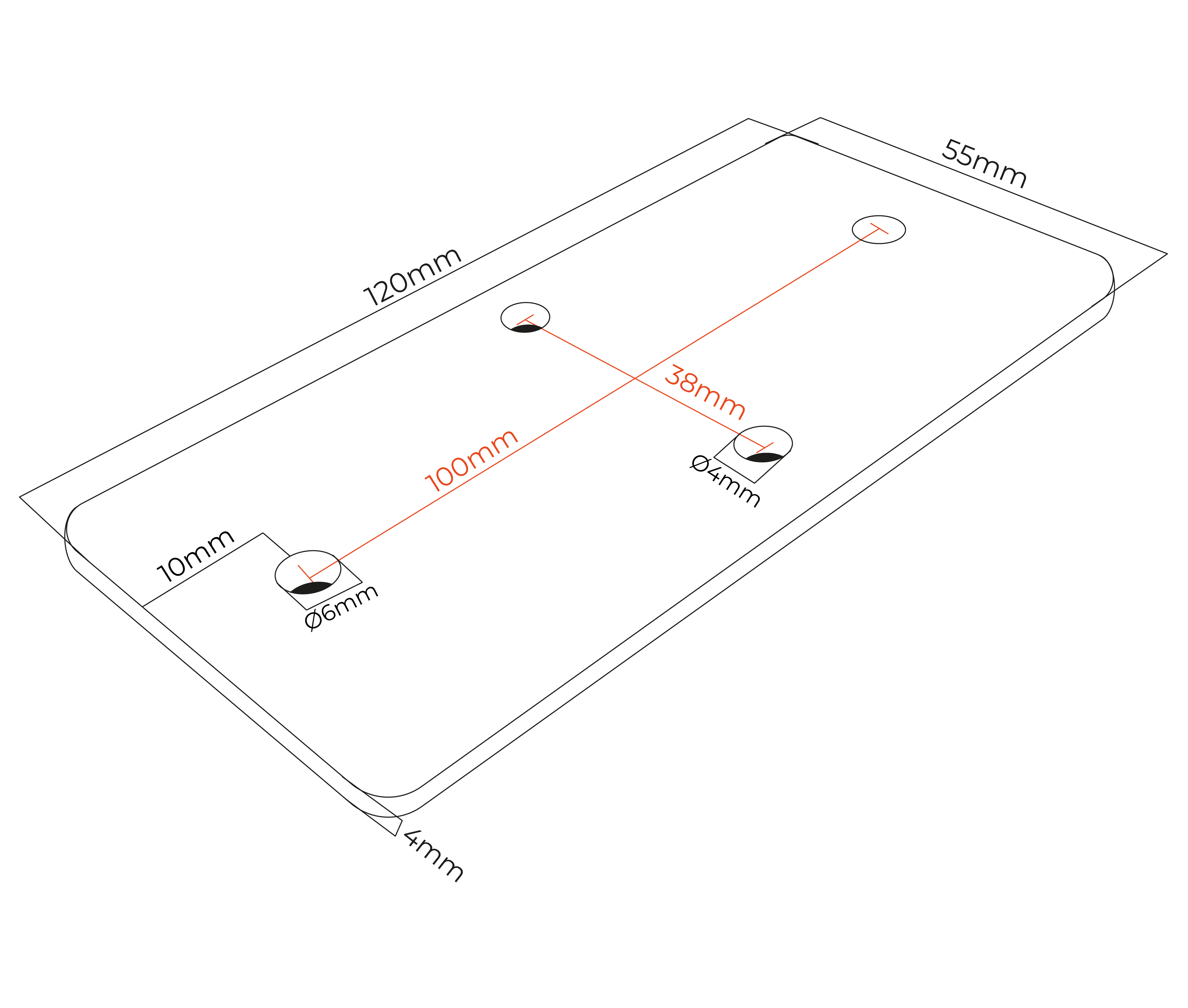 Placa Adaptador para Pared