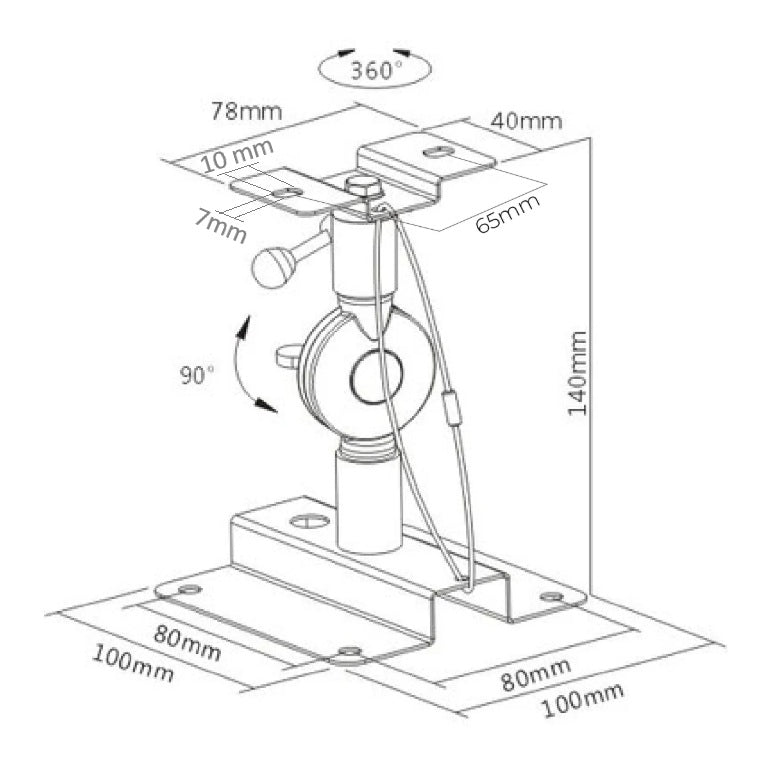 Rack Soporte para Parlante Altavoz - Montaje en Pared y Techo (PAR)