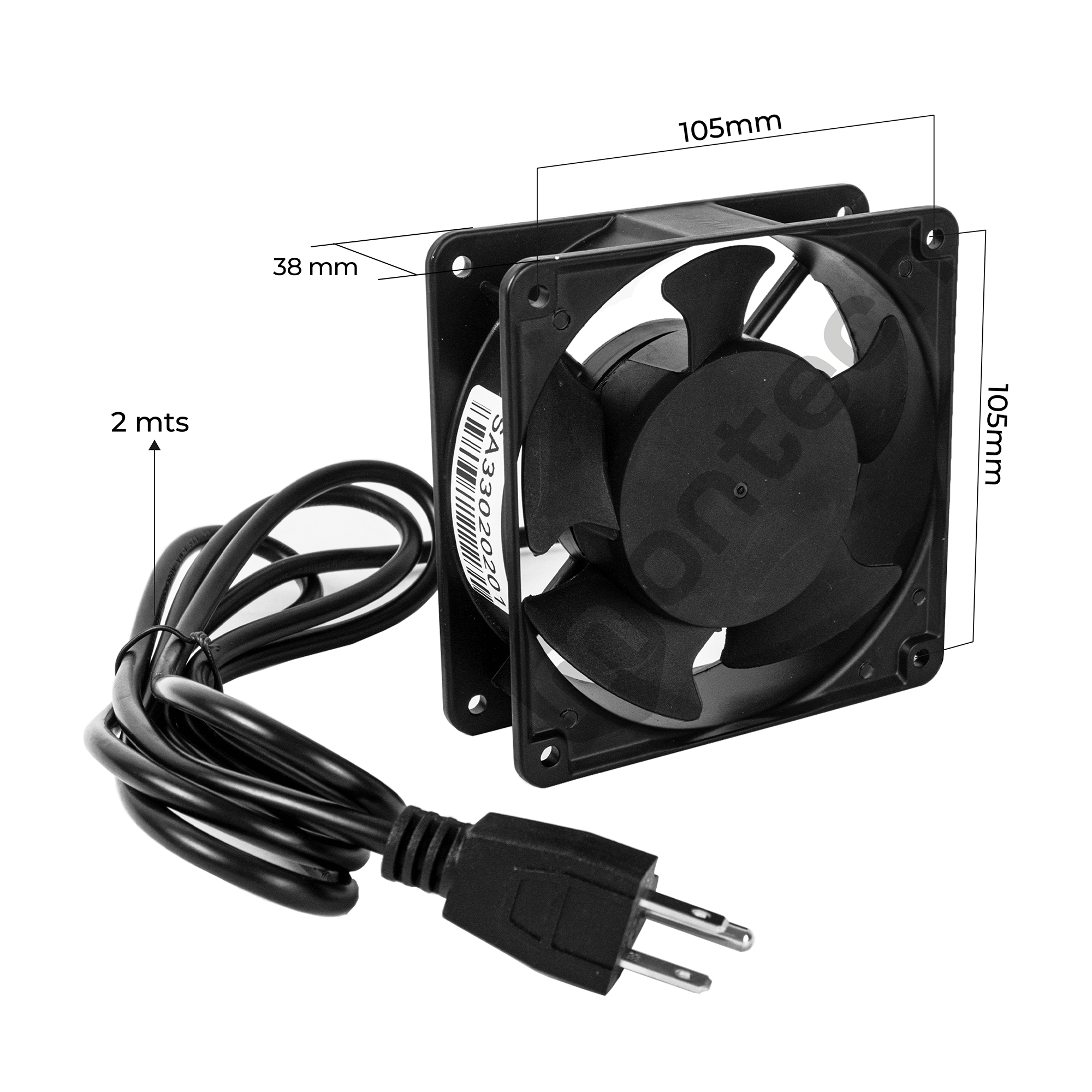 Ventilador para Gabinete con Cable Poder