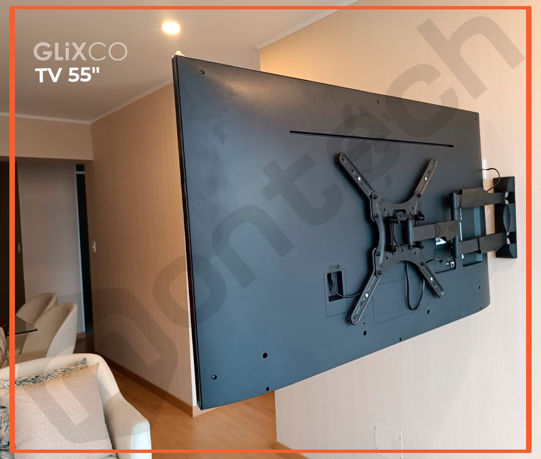 Rack Giratorio TV 32 a 65 Pulg / VESA max 400x400mm / Carga 50 kg / Brazo extendido 72 cm