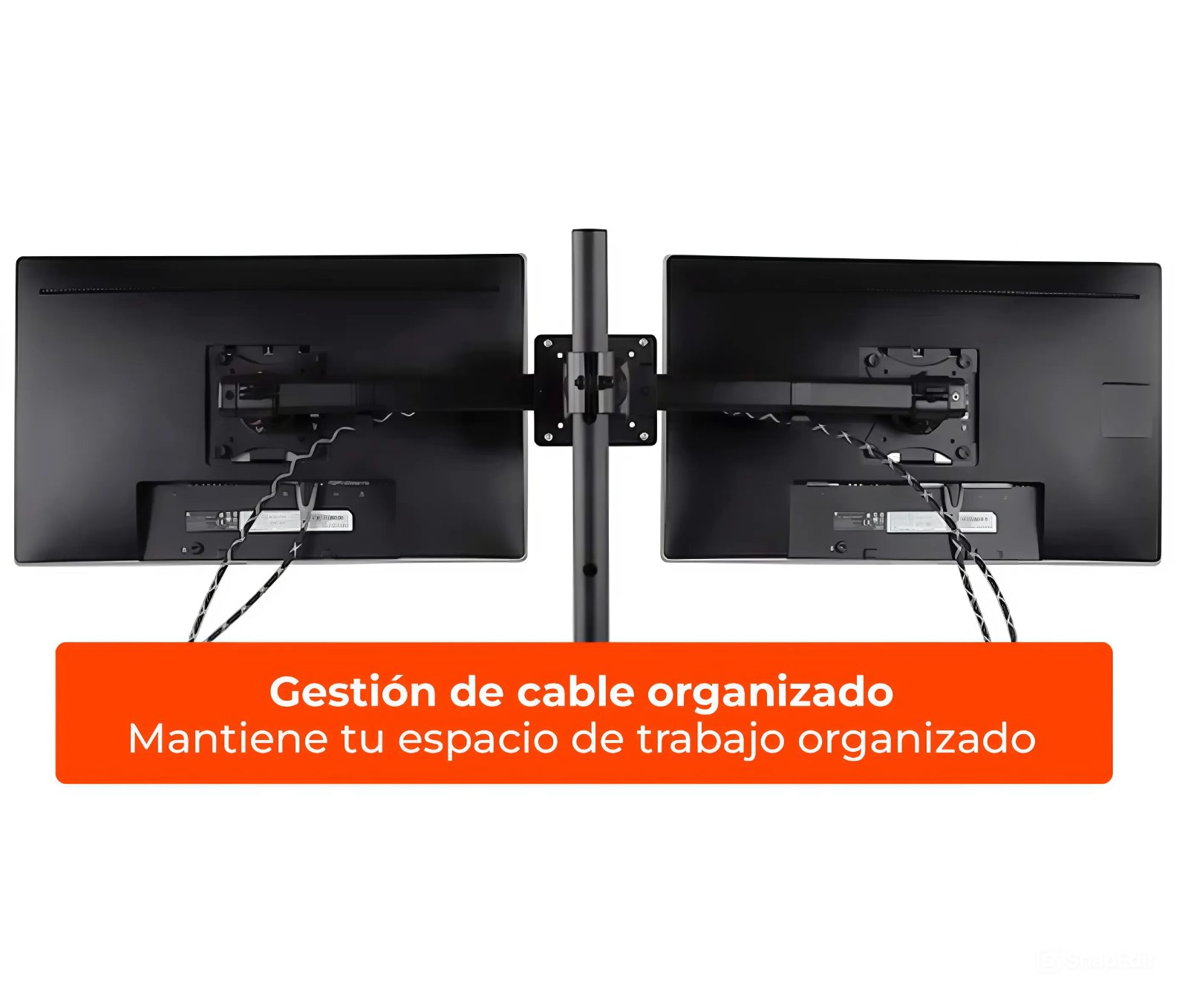 Convierte tu Rack Monitor Simple a Rack Doble Monitor 13 a 27 Pulg / Escritorio y Pared