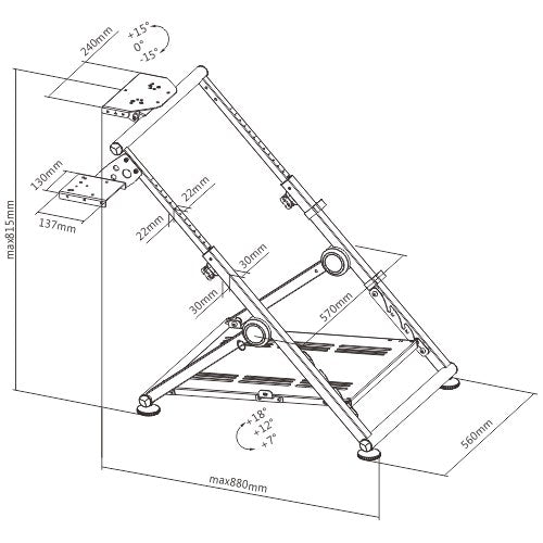 Soporte plegable para Volante de Carreras con Palanca de Cambios