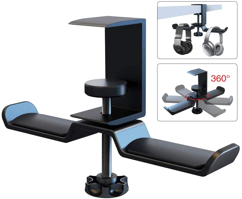 Soporte Doble para Audífonos con Abrazadera