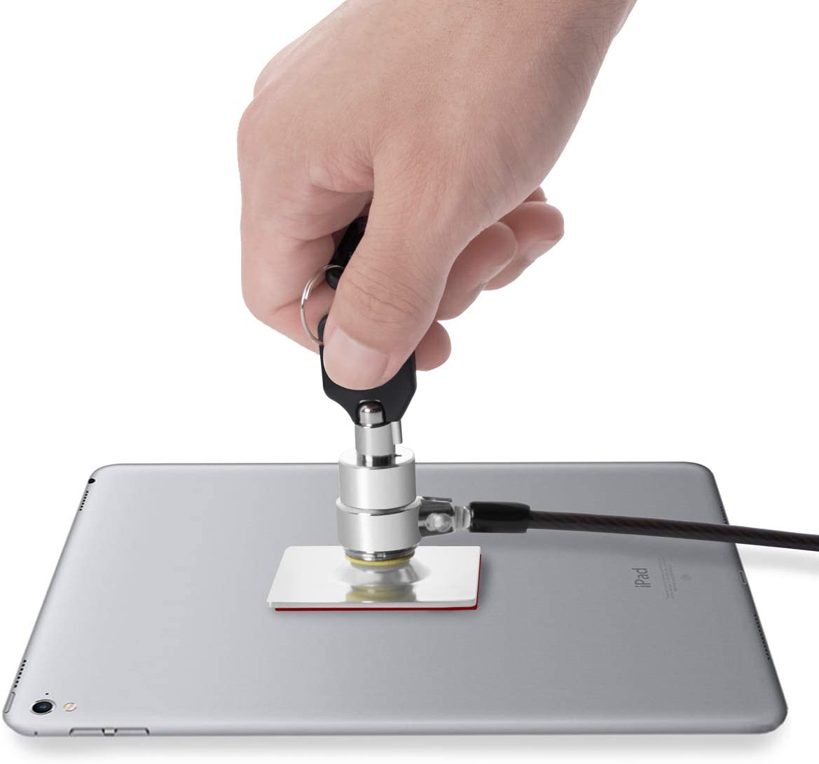 Cable de Seguridad para Celular / Tablet / Incluye Placa adhesiva y Llave codificada