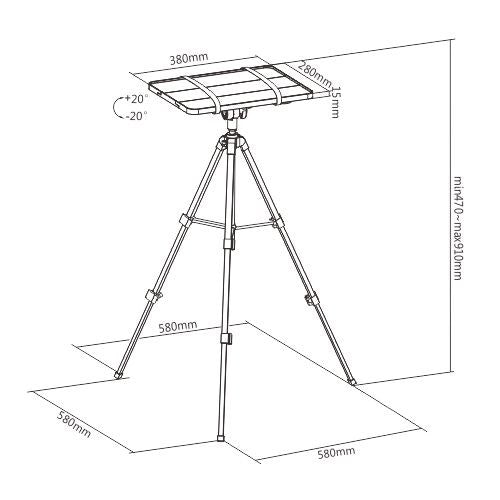 Pedestal Trípode Portatil para Proyector / Altura Regulabre 47~91 cm