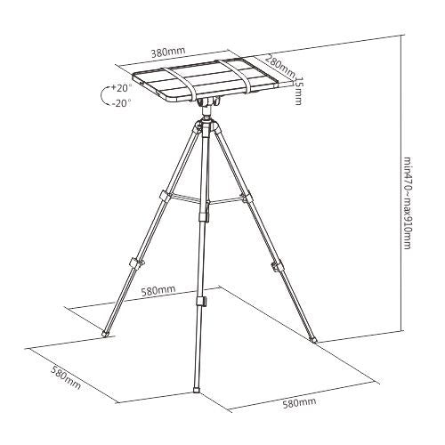 Pedestal Trípode Portatil para Proyector / Altura Max 91 cm