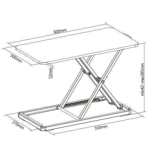 Soporte Elevador para Teclado - Encima del Escritorio / Medida 60x30 cm
