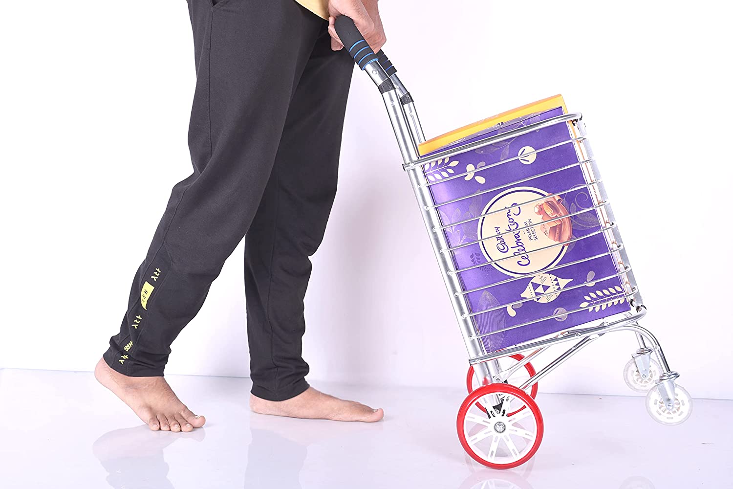 Coche de compras para Mercado / Carrito Plegable - Aluminio - 4 Ruedas