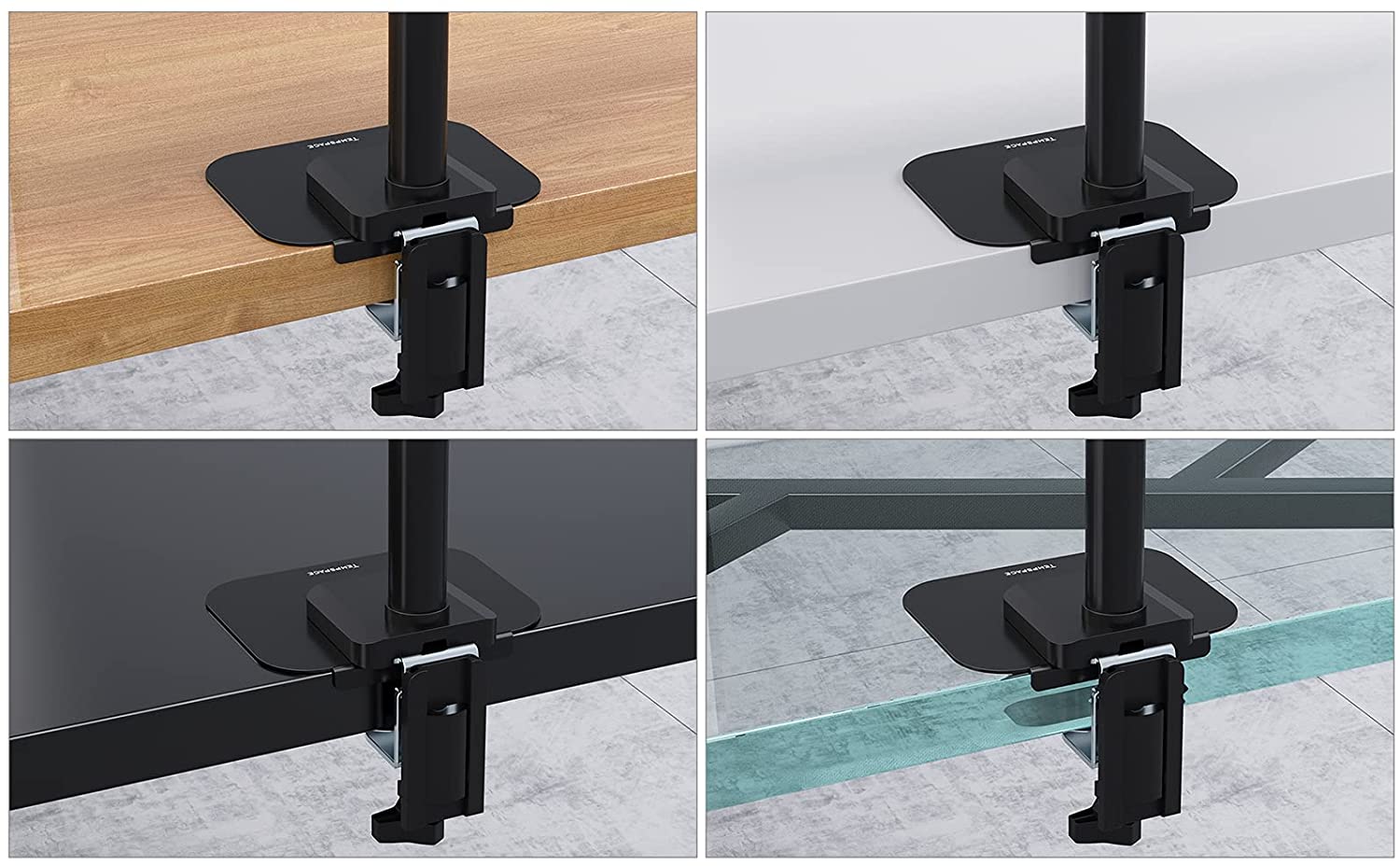 Placa de Refuerzo para Rack Monitor - Ideal para Mesas de Vidrio y otras mesas frágiles