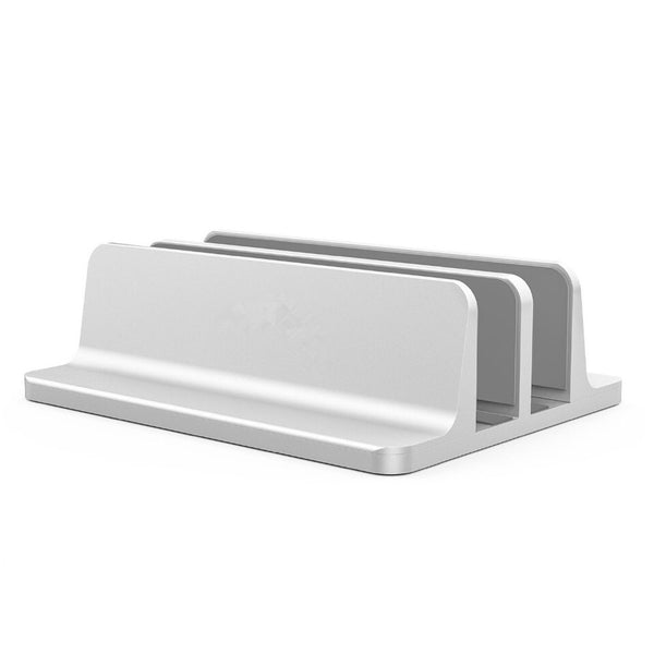 Soporte Vertical Doble para Laptop y Tablet de Aluminio / Ancho Ajustable