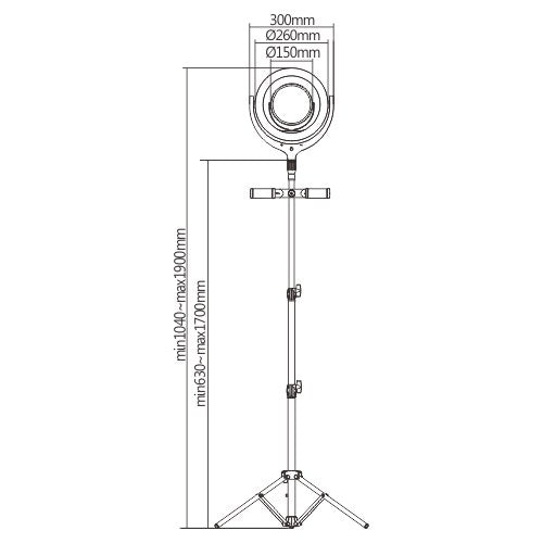 Trípode Telescópica de Anillo de luz LED + Soporte para Celular