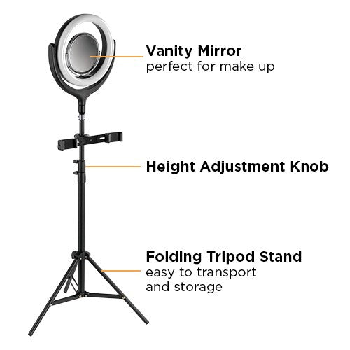 Trípode Telescópica de Anillo de luz LED + Soporte para Celular
