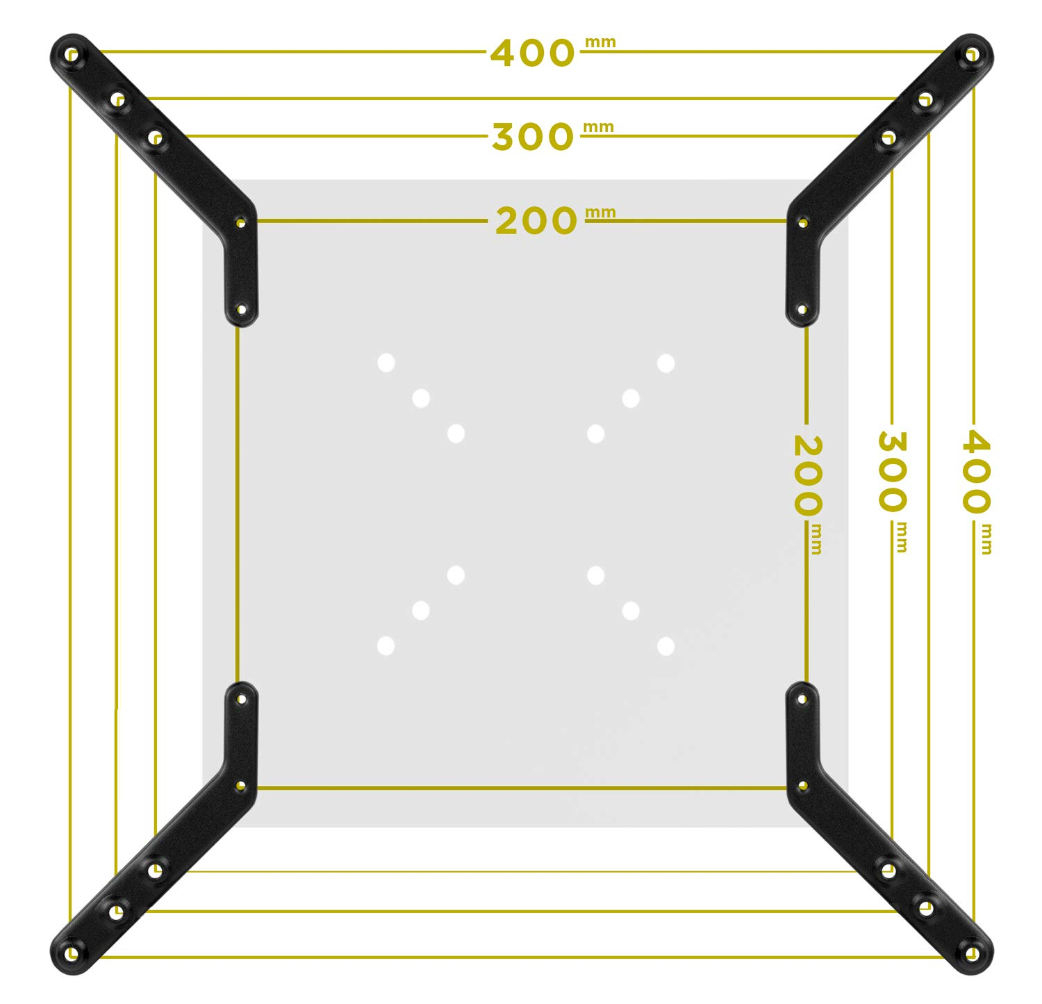 Adaptador Extension VESA 400x400mm para TV 32 a 55 Pulg