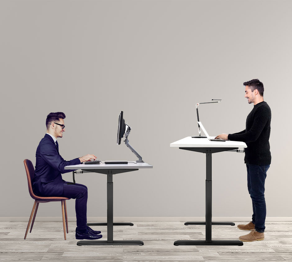 Escritorio Eléctrico + Tablero Melamina 150 x 71 cm Espesor 25mm / Doble Motor / Carga 125 kg /Altura Regulable para trabajar Sentado y Parado