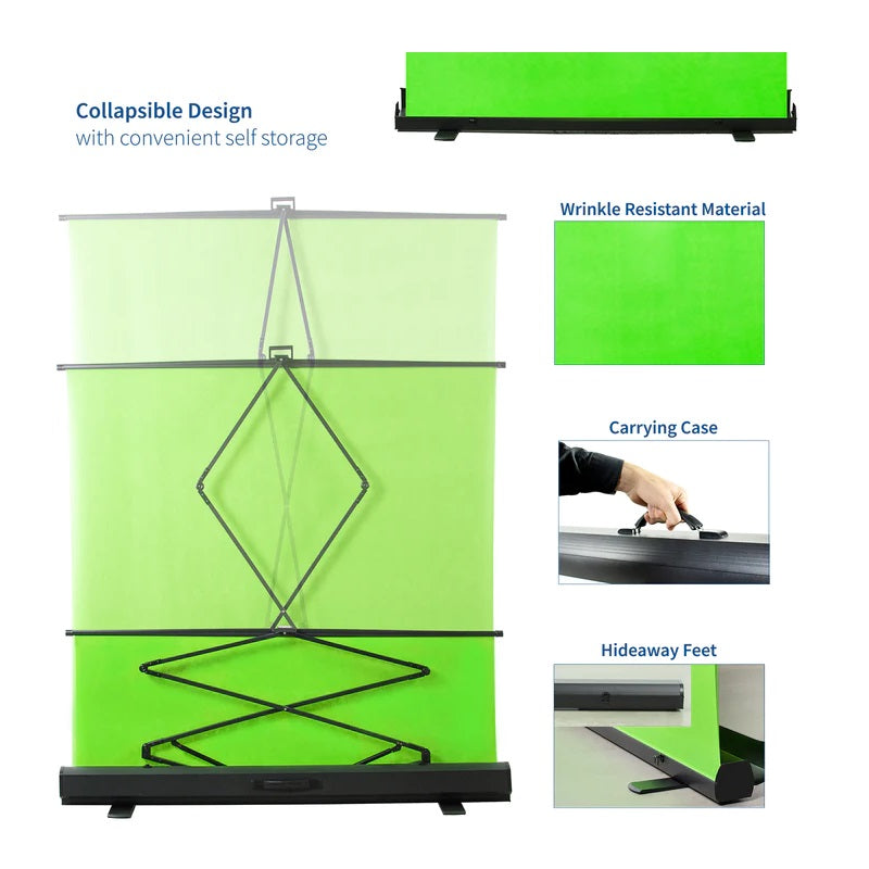 Ecran Manual Verde de Piso 100 Pulg (3:4) 2.00x2.08 m / Vinil