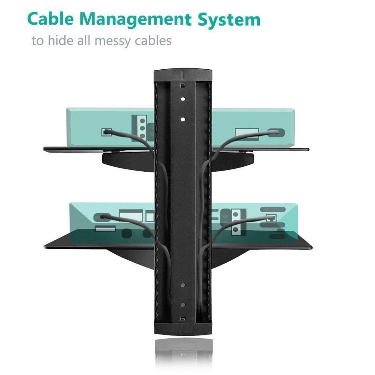Repisa 2 Niveles vidrio Para Bluray, Deco o Router