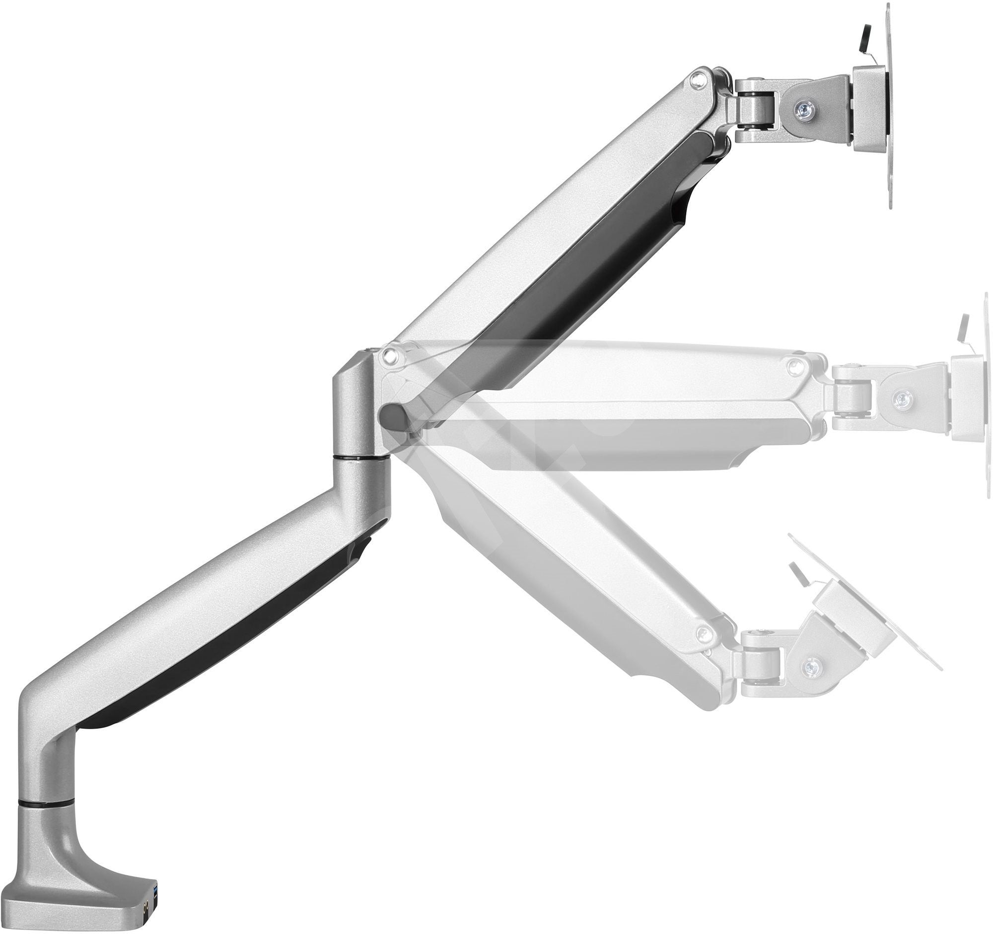 Rack Soporte con Gas Spring de Escritorio para Monitor 13 a 32 Pulg / Puerto USB y Audio