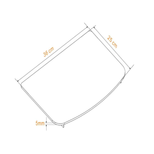 Repisa De Vidrio Templado 25x36cm Para Bluray - Deco , Router y otros