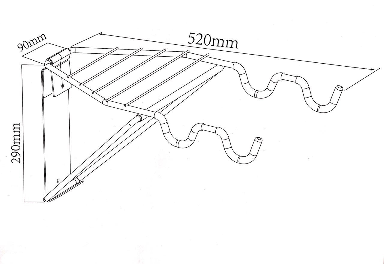 Rack soporte plegable de pared para 2 bicicletas y cascos