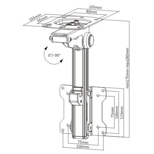 Rack plegable, TV 13 a 27 pulg | Montech