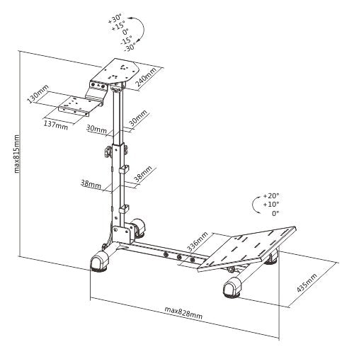 Soporte Plegable para Volante Timon Pedal y Palanca de cambio