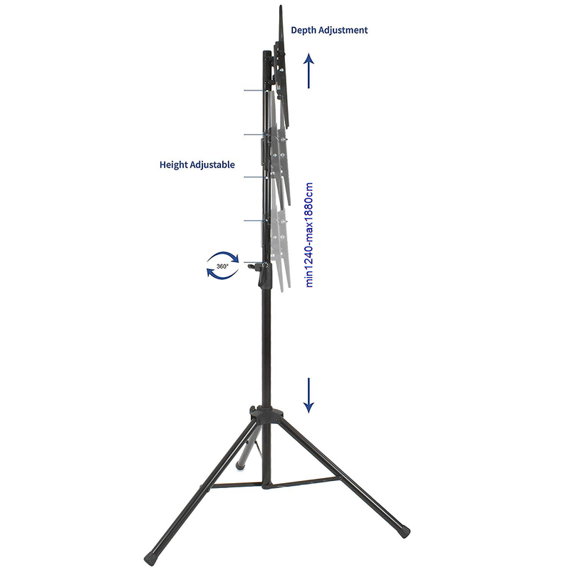 Pedestal Trípode para TV 32 a 55 Pulg / Vesa Max 400x400mm / Carga 35 kg
