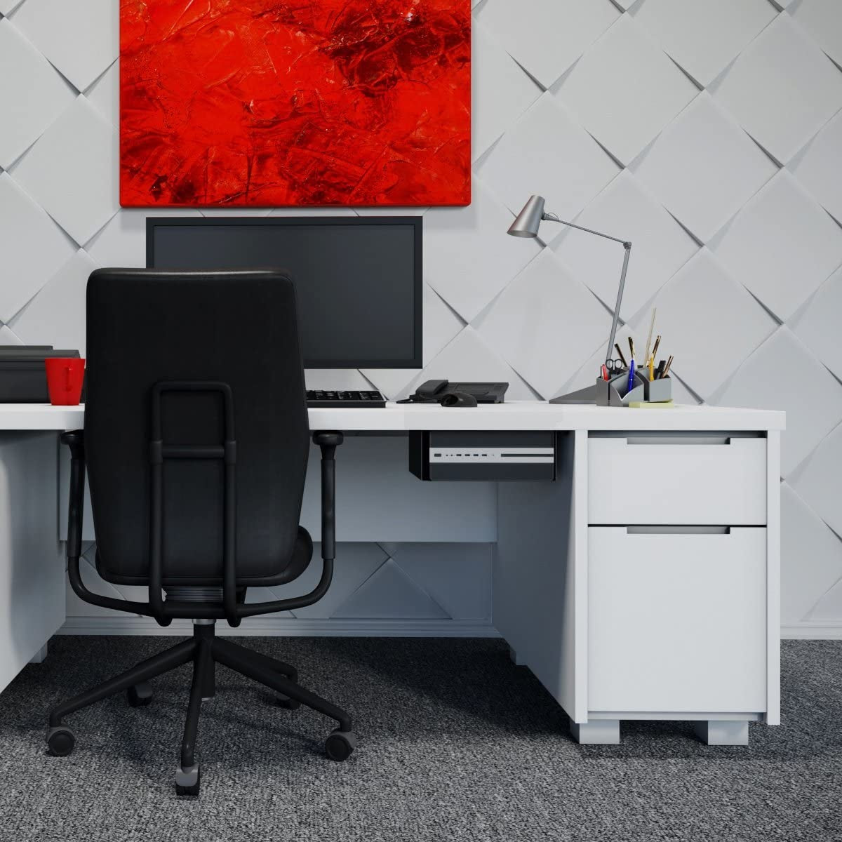 Soporte para Mini PC HP Lenovo Dell / Fijación debajo del escritorio / Medida 18.5x16x4.5 cm