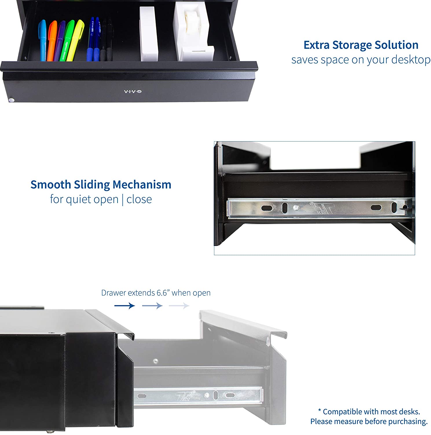 Cajón de Almacenamiento Debajo del Escritorio