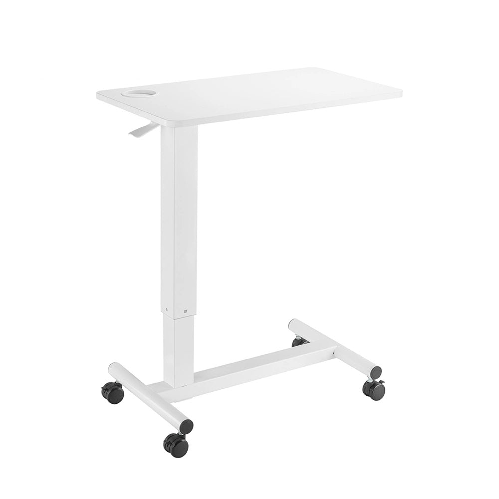 Mesa Auxiliar con Ruedas / Escritorio movil para Laptop / Altura Pata 103mm / Tablero Melamina 71 x 40cm / Altura regulable 71 a 106cm / Uso en Cama , Sofa u Hospital