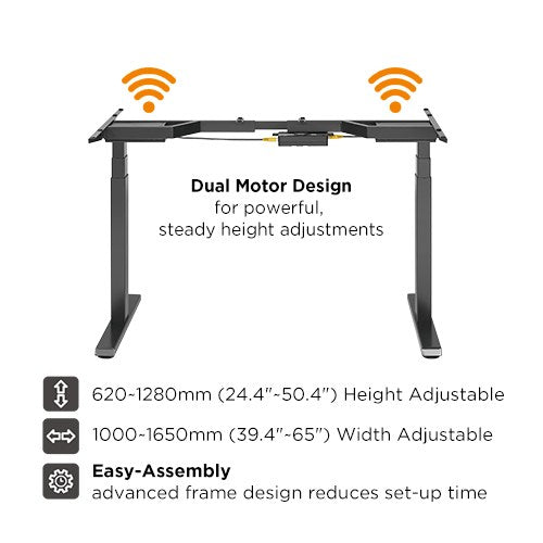 Patas Eléctricas con Doble Motor - Carga 125 kg / Ancho y Altura Regulable