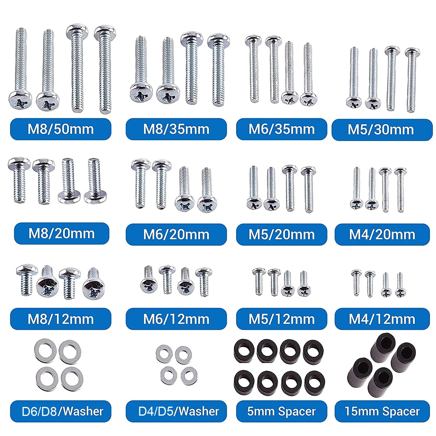 Kit De Pernos Milimétricos / Separadores / Arandelas para Rack TV