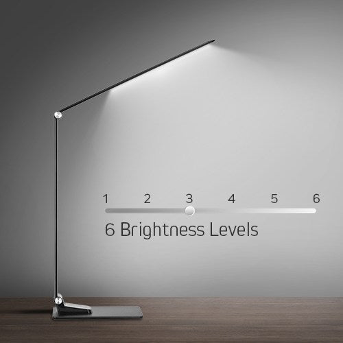 Lámpara Led Touch de Escritorio de Aluminio con Puerto USB - Plateado