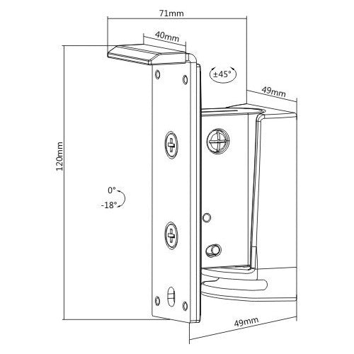 Rack Soporte de Pared para Parlante Altavoz SONOS PLAY 1