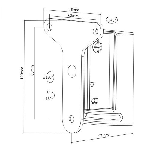 Rack Soporte de Pared para Parlante Altavoz SONOS PLAY 3
