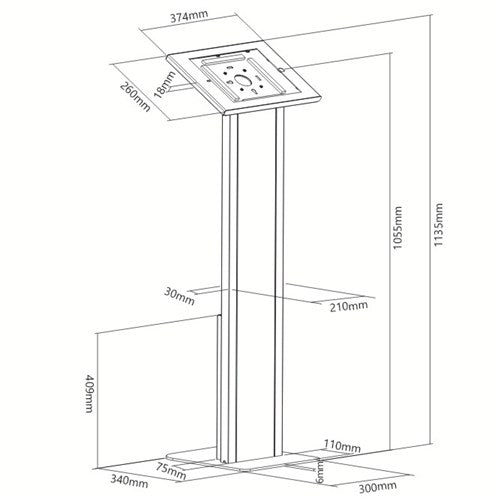 Pedestal Antirrobo para Tablet iPad Pro (2da Gen) de 12.9 Pulg