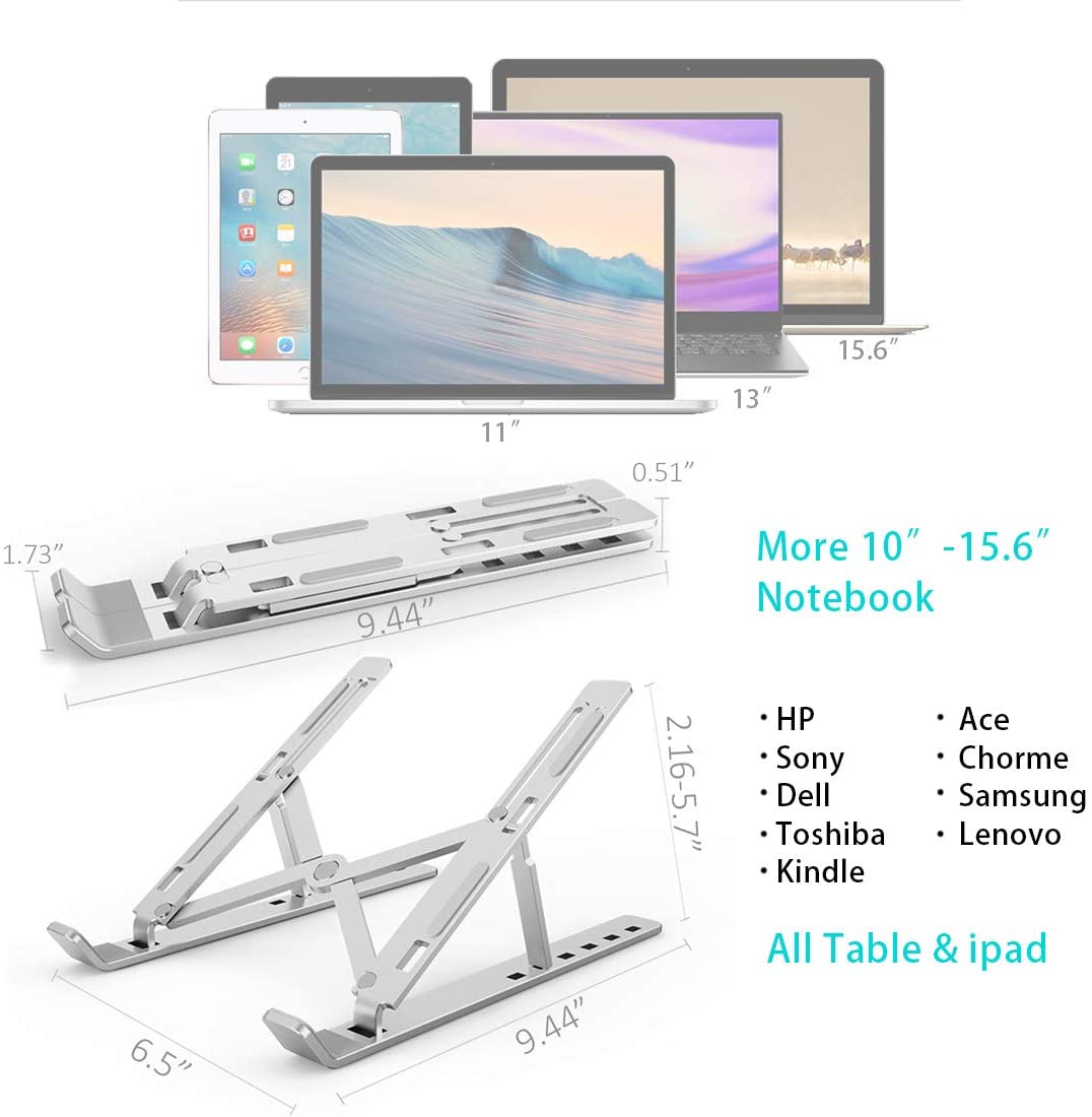 Soporte Portátil Plegable De Aluminio Para Laptop iPad Mac