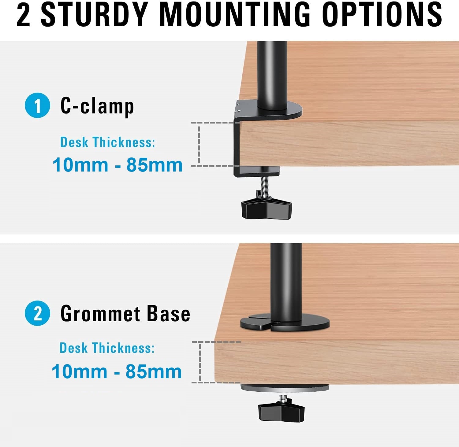 Soporte de Escritorio para Laptop de 10 a 15 Pulg - Brazo Corto