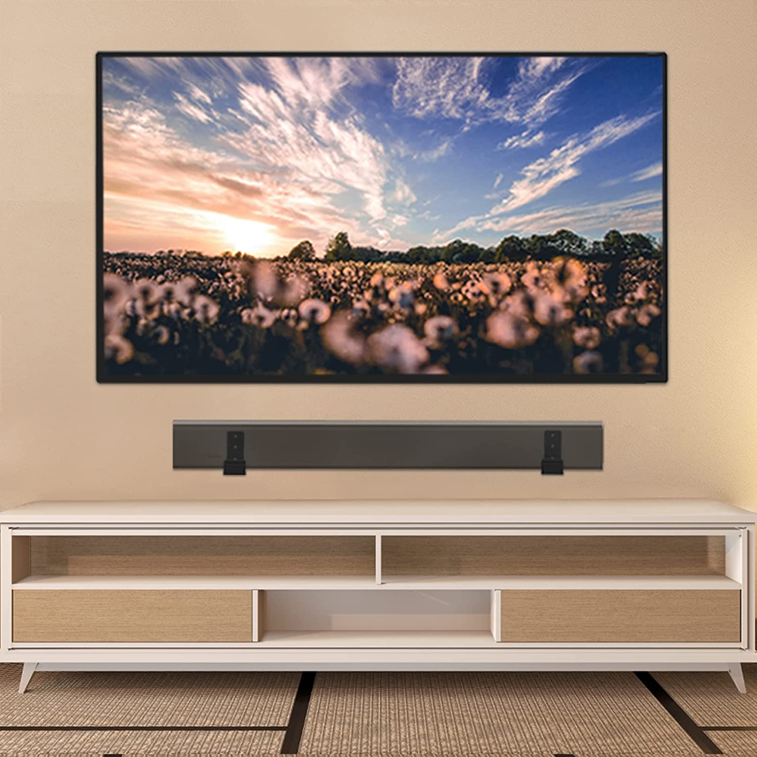 Rack Soporte de Pared para Barra de Sonido y Parlante - Regulable 9cm a 15cm (PAR)