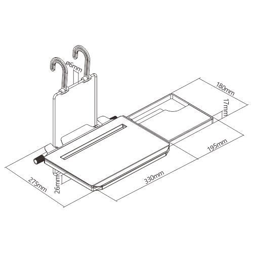 Soporte Bandeja para Volante o Asiento Trasero de Autos para Comer
