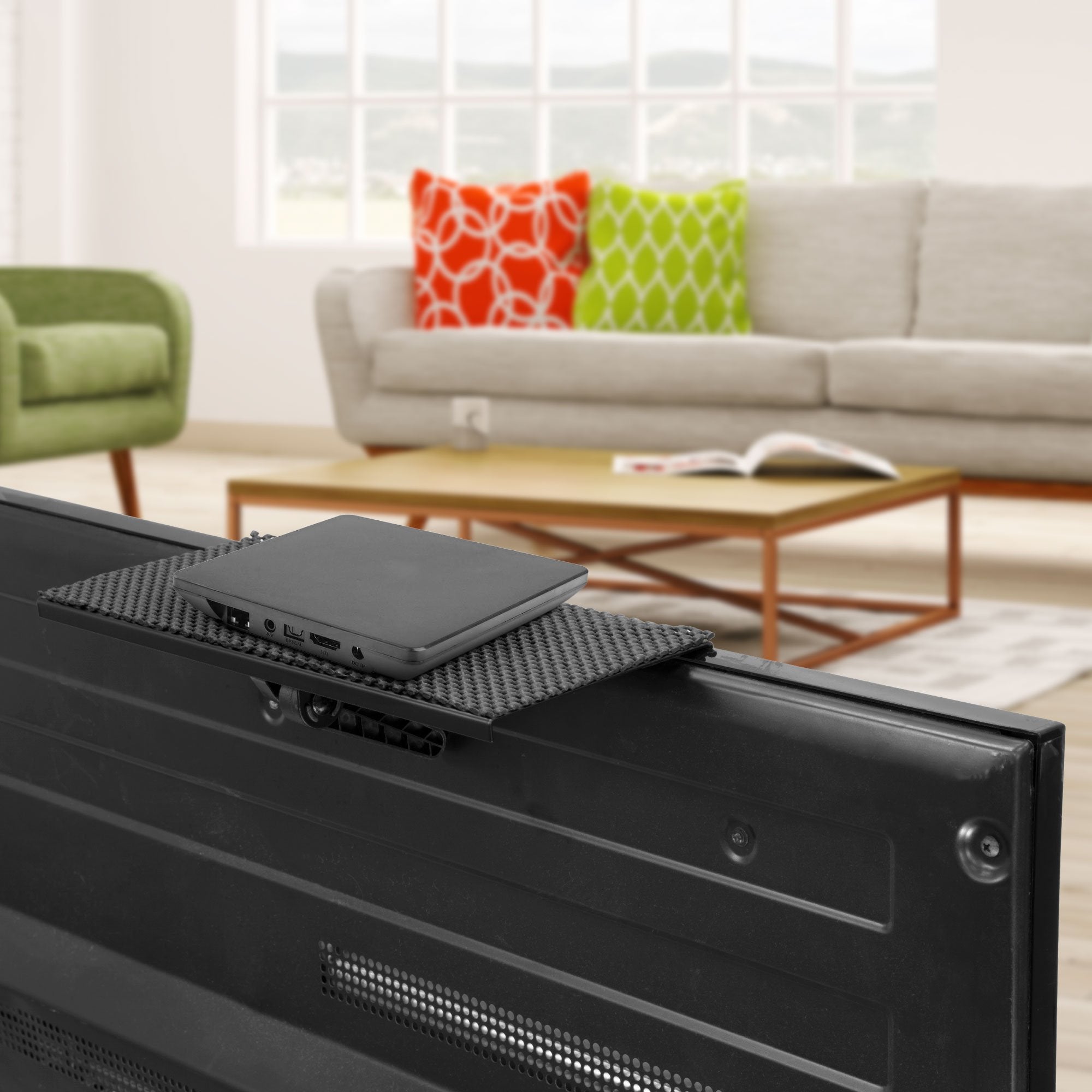 Estante abrazadera para decodificador de TV, 30x12 cm