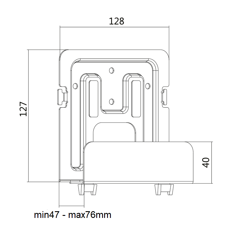 Soporte Pared Universal para Nintendo Switch / XBOX Series S - Ancho Regulable 4.7 a 7.6cm