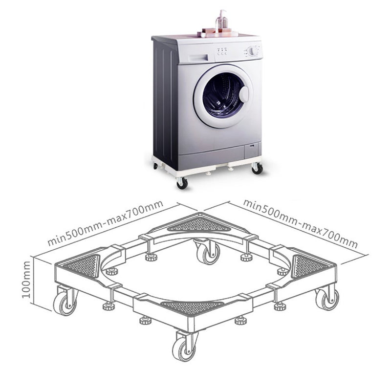 Base con ruedas para Lavadora, Cocina y Refrigeradora de 1 Puerta / Min 50x Max 70 cm