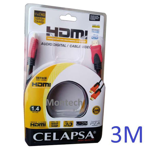 CABLE HDMI ENMALLADO 3 METROS FULL HD 1080P