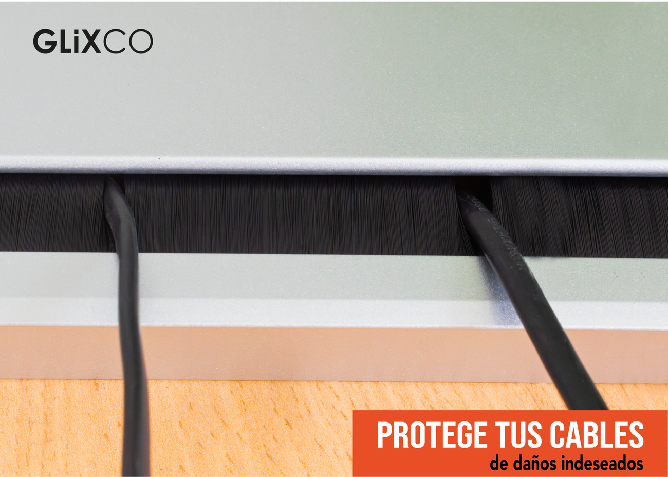 Tapa Pasacables de Aluminio con Cierre Lento (Largo 25 x  Anch 12.7 cm)