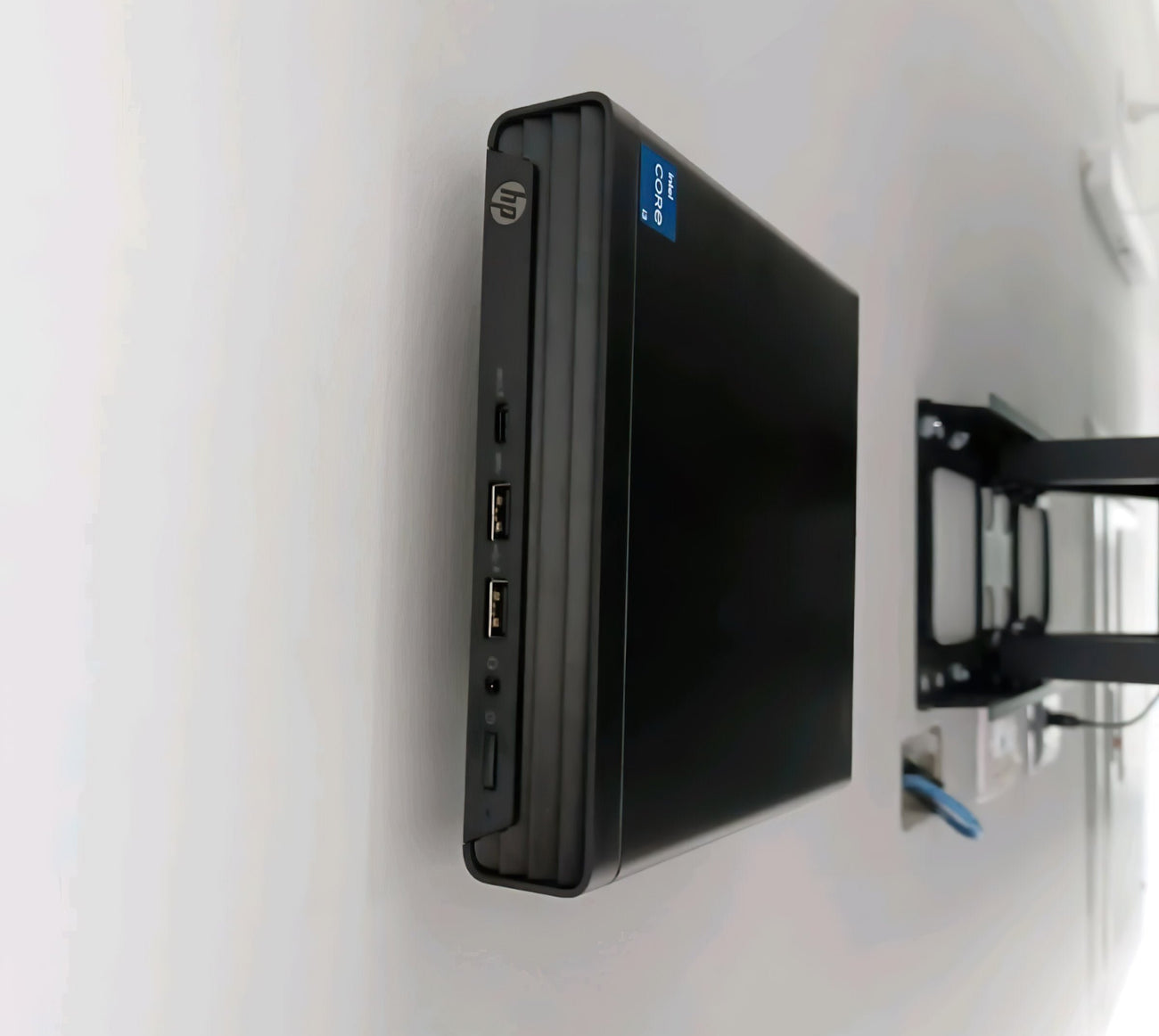 Soporte para Mini PC HP EliteDesk ProDesk Thin Client / Fijación en escritorio / Detras del Monitor o Pared