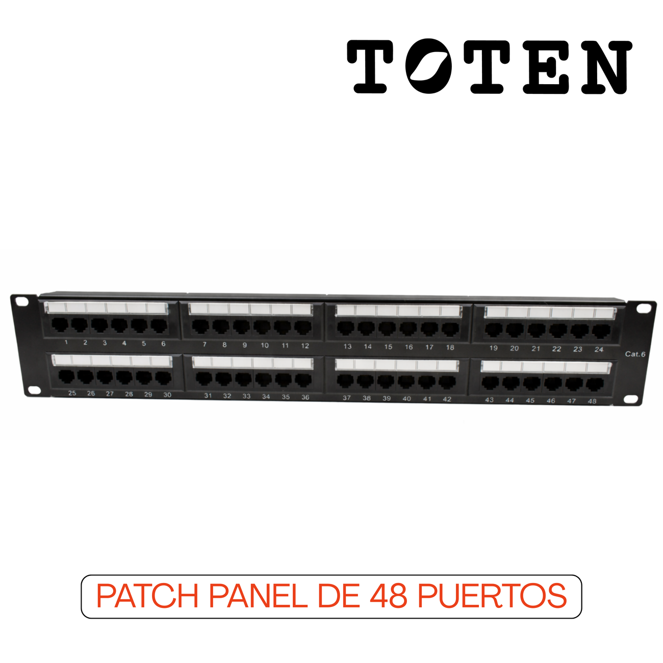 PATCH PANEL DE 48 PUERTOS RJ-45 CAT 6