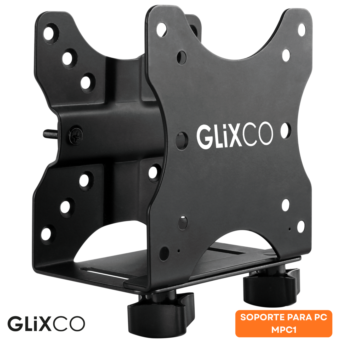 Soporte Universal para Mini PC/ CPU - Fijación Debajo de Escritorio, Poste Tubular y Rack