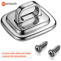 Placa Base con Anclaje para Cables de Seguridad